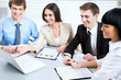 Business people working at meeting