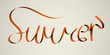 'summer' handmade calligraphy, vector EPS10