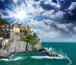 Cinque Terre, Italy. Beautiful view in Spring Season