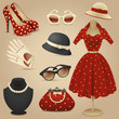 Lady retro fashion accessories