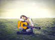 woman with guitar