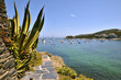 Coastline and boats of Cadaqués in Spain