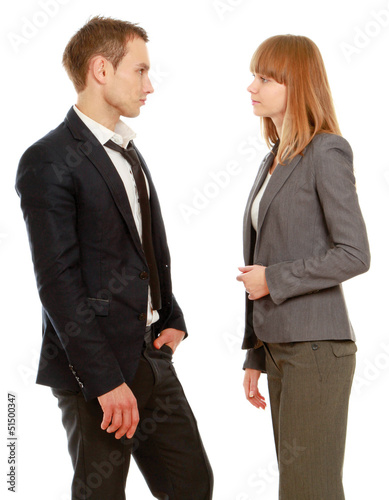 Photo: Young business woman and business man Young business woman and business man