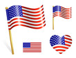 Set of Country USA flag icons