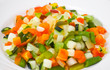 Photo: Mixed vegetables on a plate Mixed vegetables on a plate