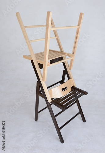 Photo: Folding lungs and strong wooden chairs from a beech Folding lungs and strong wooden chairs from a beech