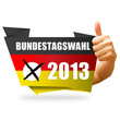Bundestagswahl 2013! Button, Icon