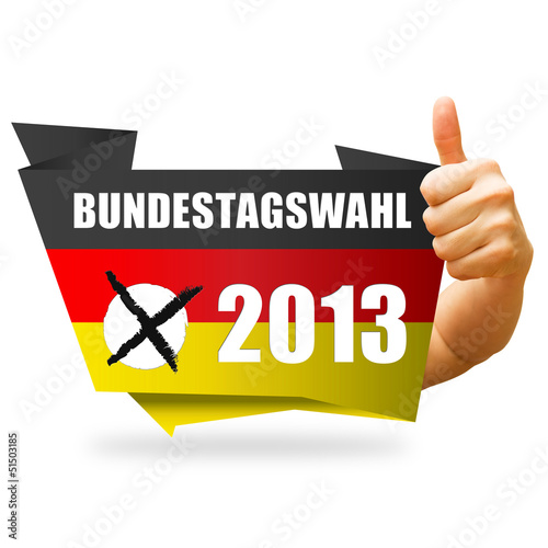 Photo: Bundestagswahl 2013! Button, Icon Bundestagswahl 2013! Button, Icon