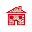 Portrait of a lot of people - real estate house