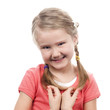 portrait of shy girl