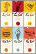 Vektor: set of business cards for fast food set of business cards for fast food