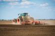 Tractor in the field sow