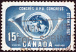 Globe within posthorn (Canada 1957)