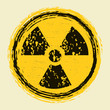 grunge nuclear radiation sign