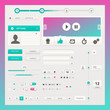 Vector ui elements for web and mobile. Fitted to the pixel grid.