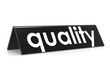 Quality in black