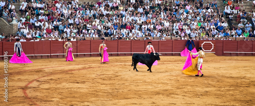 Photo: Corrida toreros at the Real Maestranza de Caballeria in Seville, Corrida toreros at the Real Maestranza de Caballeria in Seville,