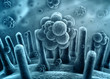 Bacteria concept 3d illustration