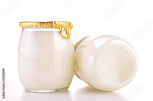Photo: isolated yogurt isolated yogurt