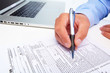 Businessman Filling The Form.