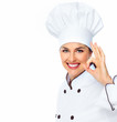 Photo: Chef woman. Chef woman.