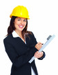 Worker contractor woman.