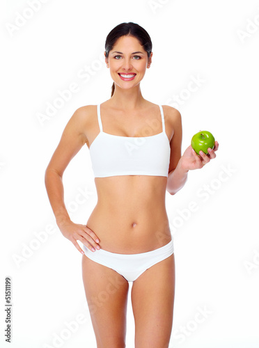 Photo: Young beautiful fitness woman. Young beautiful fitness woman.