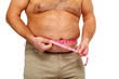 Photo: Fat man with a big belly. Fat man with a big belly.
