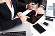 Business people group working with laptop.