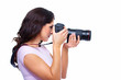 Woman with a photocamera.
