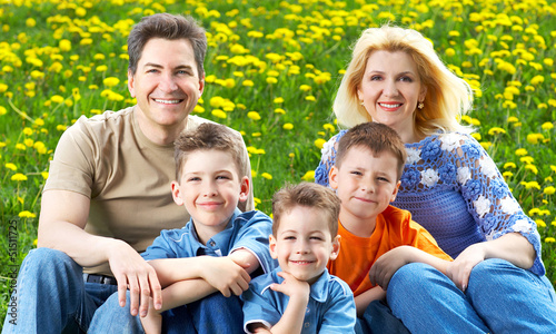 Photo: Happy family. Happy family.