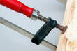 Photo: Clamp with red handle Clamp with red handle