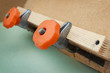 Photo: Two old clamp with red handle Two old clamp with red handle