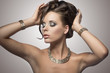 brunette woman with cute hairdo