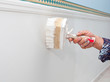 Closeup of the brush with white wall