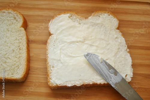 Photo: Speading Mayo on White Bread Speading Mayo on White Bread