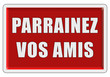 Glassy Button rot PARRAINEZ VOS AMIS