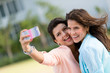 Friends taking a self portrait