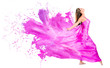 Woman in a paint dress