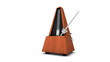 Zoom into Music Metronome on white background