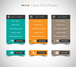 Web price shop panel with space for text and buy now button.