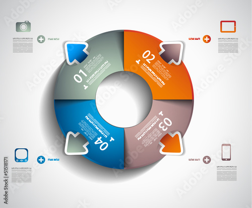 Vector: Infographic design template with paper tags. Infographic design template with paper tags.
