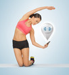 beautiful sporty woman doing exercise