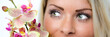 schöne augen mit orchidee