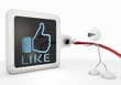 3d graphic of a stylish like icon with futuristic 3d character