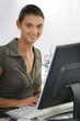 Young female receptionist