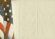 folded US flag paper