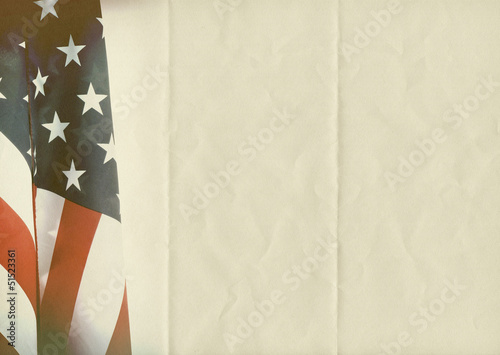 Photo: folded US flag paper folded US flag paper