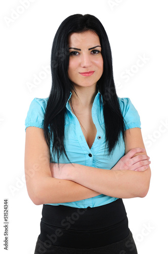 Photo: Isolated business girl Isolated business girl