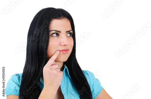 Photo: Isolated business girl Isolated business girl